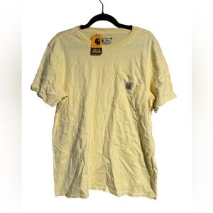Carhartt Women’s Short Sleeve Pocket T-Shirt in Pale Yellow